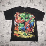 Large-Vintage Y2K Marvel avengers ironman spiderman hulk tee