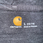 Vintage carhartt femme spell out embroidered zip up hoodie