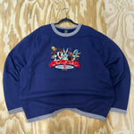 Vintage y2k looney tunes 1990s buggs embroidered crewneck