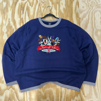 Vintage y2k looney tunes 1990s buggs embroidered crewneck