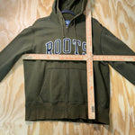 Vintage Y2K roots 2000s embroider arc spellout zip up hoodie