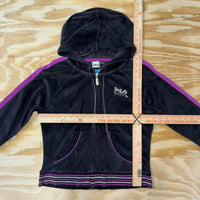 Vintage y2k fila sport femme 2000s velour zip up hoodie