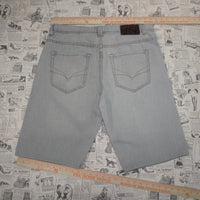 36x32 - Vintage Y2K royal blue super washed out faded jorts