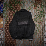 Large-Vintage Y2K Oakland Raiders zip NLFL 90s puffer jacket