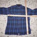 Large - Vintage Y2K blackpacker plaid puffer flannel jacket