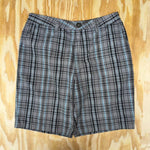 Vintage y2k hurley plaid embroider 2000s surf skate shorts