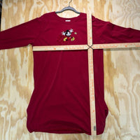 Vintage y2k mickey mouse embroidered long sleeve sleep shirt