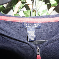 Small - Vintage Y2K U.s. polo assn. knit 2000s zip hoodie