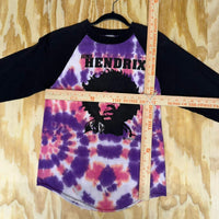 Vintage y2k jimi hendrix trippy 00s tie dye baseball t-shirt