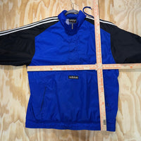 Vintage Y2K Adidas half zip pullover 1990s patch windbreaker