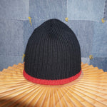 OSFA -Vintage Y2K Nike embroider swoosh black red 00s beanie