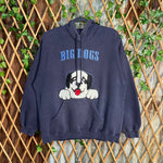 Vintage Y2K big dog embroidered jumbo hit 1990s heavy hoodie