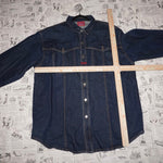 XL - Vintage Y2K KARL KANI jeans button jean hip hop jacket