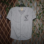 Medium - Vintage Y2K Alcatraz pinstripe 90s baseball jersey