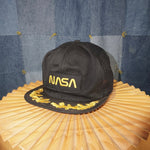 OSFA - Vintage Y2K NASA gold leaf embroider space 1990s hat