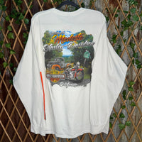 Harley davidson highway 132 motorcycle modesto L/S t-shirt