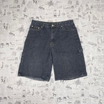 36 -Vintage Y2K platoon jeans baggy wide leg carpenter jorts