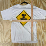 XL - Vintage y2k "dad in shirt" caution funny t-shirt