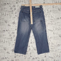 Vintage Y2K Raw edge denim carpenter 2000s baggy fade pants