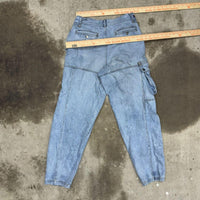 Vintage y2k bugle boy light wash 1990s faded cargo pants