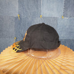 OSFA- Vintage / Y2K 00's Flame Embroidered Black Sturgis Hat