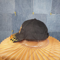 OSFA- Vintage / Y2K 00's Flame Embroidered Black Sturgis Hat