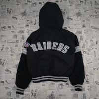 XL - Vintage Y2K Raiders team NFL chalk line puffer jacket