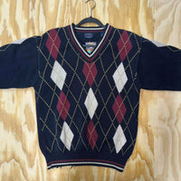 Vintage y2k regatta sport argyle 1990s golf knitted sweater