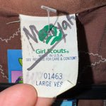 Vintage y2k girl scouts made in usa patch aop 1990s vest