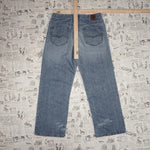 32 - Vintage Y2K anchor blue easy fit 00s skate baggy pants