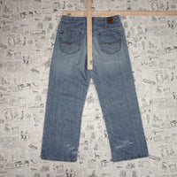 32 - Vintage Y2K anchor blue easy fit 00s skate baggy pants