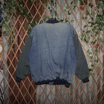 Large - Vintage Y2K button up bomber 1990s Letterman jacket