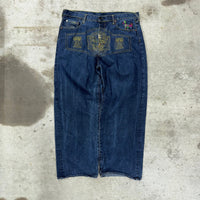 Vintage Y2K red monkey company 00s embroidered baggy pants