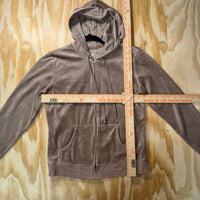 Vintage Y2K nyc velour juicy style 2000s femme zip up hoodie