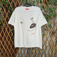 Vintage Y2K Coke Coca-Cola soda promo 1990s bear face tshirt