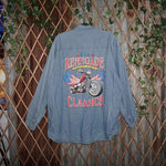 XL-Vintage Y2K renegade classics button up denim biker shirt