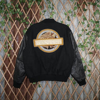 L - Vintage / Y2K 1990's Biker Style Bomber/Varsity Jacket