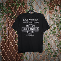 Medium - Vintage Y2K Harley Davidson biker 00s skull t-shirt