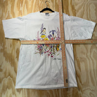 Vintage Y2K lake Tahoe 1990s nature flowers bird t-shirt