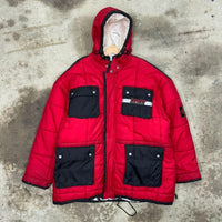 Vintage y2k hugo boss 1990s puffer carpenter cargo jacket