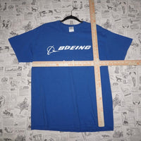 Large - Vintage Y2K Boeing volunteer essential blue T-shirt
