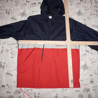 Medium - Vintage Y2K Adidas 2tone half zip 1980s windbreaker