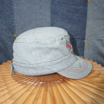OSFA - Vintage Y2K cross flower femme 00 embroider cadet hat