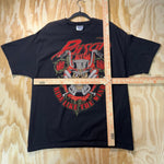Vintage Y2K poison rock band 2000s flame motorcycle t-shirt