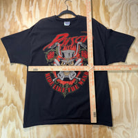 Vintage Y2K poison rock band 2000s flame motorcycle t-shirt