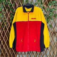 Vintage Y2K DHL delivery embroider 1/4 zip fleece sweatshirt