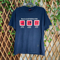 Vintage Y2K how to avoid taking a test instructions t-shirt