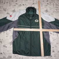 Large - Vintage Y2K Green Bay Packers embroider windbreaker