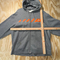 Vintage Y2K Nike zip up grey Tag 00s embroider zip up hoodie