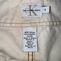 Vintage y2k calvin klein womens khaki pocket flare jeans
